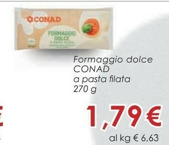 Conad Conad - Formaggio Dolce A Pasta Filata 270 G(ml) offerta
