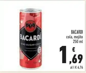 Conad Pampero Bacardi Cola offerta