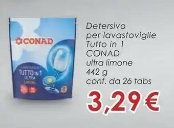 Conad City Conad Detersivo Per Lavastoviglie Ultra Limone offerta