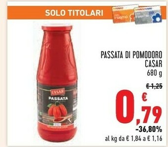 Conad City Casar Passata Di Pomodoro offerta