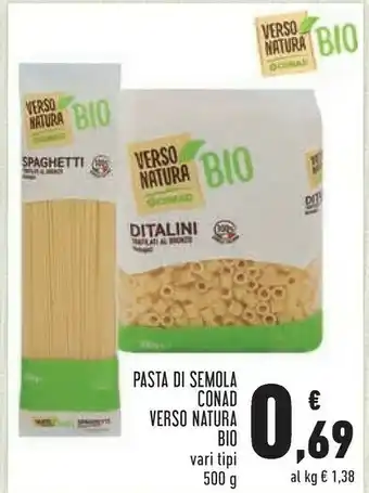 Conad City Conad Pasta Di Semola Verso Natura Bio offerta