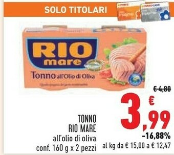 Conad City Rio Mare Tonno All'Olio Di Oliva offerta