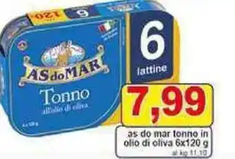 Pewex as do mar tonno in olio di oliva 6 x 120 g offerta