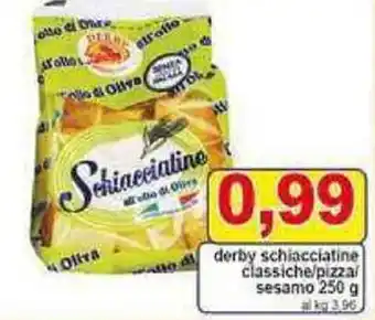 Pewex derby schiacciatine classiche/pizza/sesamo 250 g offerta