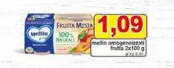 Pewex mellin omogeneizzati frutta 2 x 100 g offerta