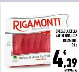 Conad Rigamonti Bresaola Della Valtellina Igp 100g offerta