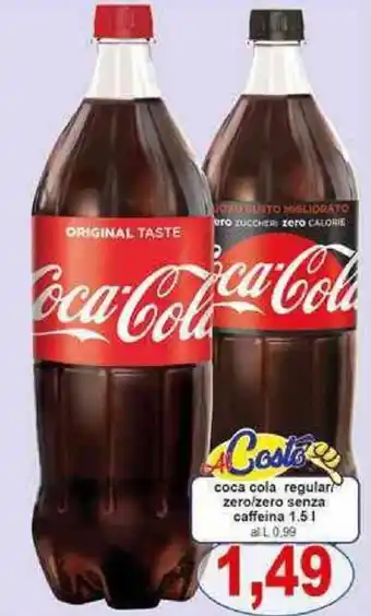 Pewex coca cola regular / zero/zero senza caffeina 1,5 l offerta