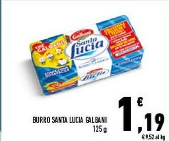 Conad Galbani Burro Classico Santa Lucia 125 G(ml) offerta