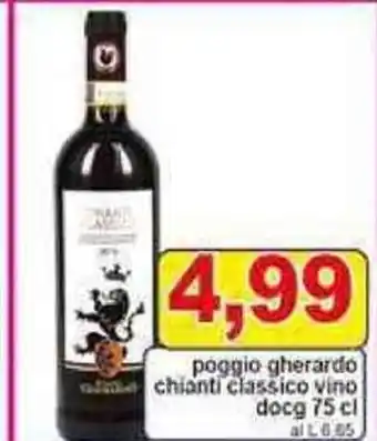 Pewex poggio gherardo chianti ciassico vino docg 75 cl offerta