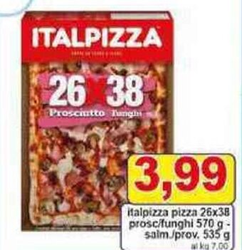 Pewex italpizza pizza 26x38 prosc/funghi 570 g salm./prov. 535 g offerta