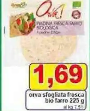 Pewex orva sfogliata fresca bio farro 225 g offerta