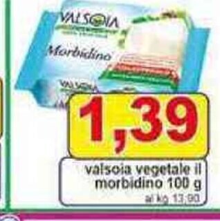 Pewex valsoia vegetale il morbidino 100 g offerta