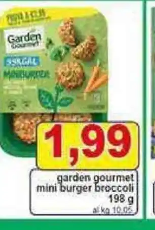 Pewex garden gourmet mini burger broccoli 198 g offerta