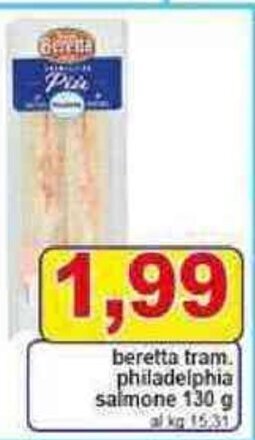 Pewex beretta tram. philadelphia salmone 130 g offerta