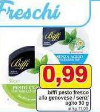 Pewex biffi pesto fresco alla genovese / senz aglio 90 g offerta