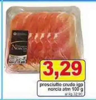 Pewex prosciutto crudo igp norcia atm 100 g offerta