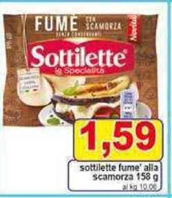 Pewex sottilette fume' alla scamorza 158 g offerta