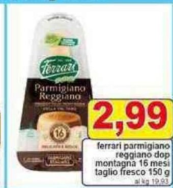 Pewex ferrari parmigiano reggiano dop montagna 16 mesi taglio fresco 150 g offerta