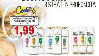 Pewex pantene shampoo 225 mi/balsamo 180 ml offerta