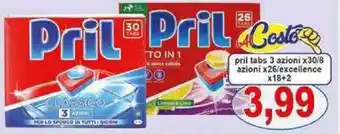 Pewex pril tabs 3 azioni x30/8 azioni x26/excellence x18+2 offerta