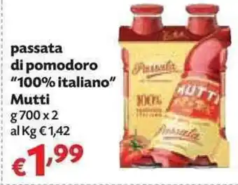 Mutti Passata di pomodoro "100% italiano" 700g x 2