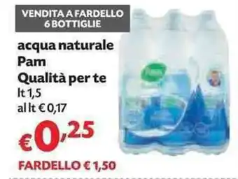 Panorama Pam Acqua naturale Qualità per te 1,5lt offerta