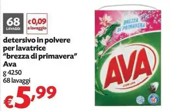 Ava "brezza di primavera" detersivo in polvere per lavatrice 4250g 68 lavaggi