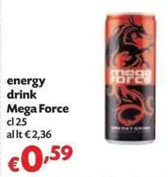 Panorama Mega Force energy drink 25cl offerta