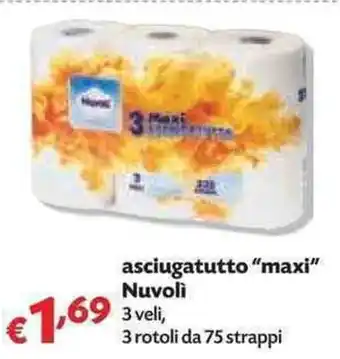 Panorama Nuvolì "Maxi" asciugatutto 3 rotoli offerta