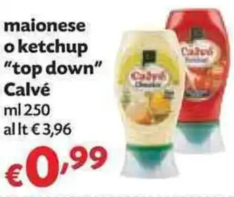 Panorama Calvé "top down" maionese o ketchup 250ml offerta
