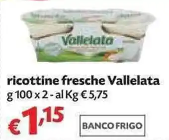 Vallelata Ricottine Fresche 100g x 2