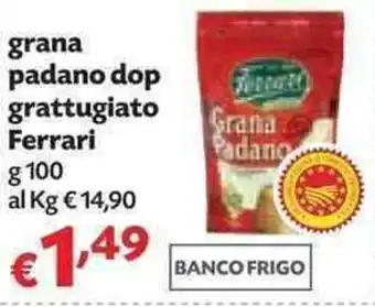 Panorama Ferrari Grana Padano dop Grattugiato 100g offerta