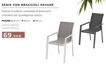 Kasanova SEDIE CON BRACCIOLI PAVANE offerta