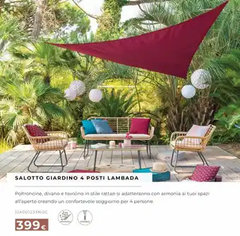 SALOTTO GIARDINO 4 POSTI LAMBADA