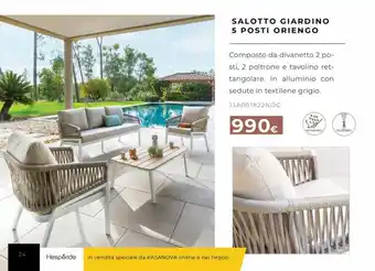 Kasanova SALOTTO GIARDINO 5 POSTI ORIENGO offerta