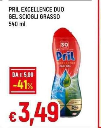 Galassia PRIL EXCELLENCE DUO GEL SCIOGLI GRASSO 540 ml offerta