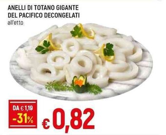 Galassia ANELLI DI TOTANO GIGANTE DEL PACIFICO DECONGELATI all'etto offerta