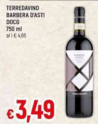 Galassia TERREDAVINO BARBERA D'ASTI DOCG 750 ml offerta