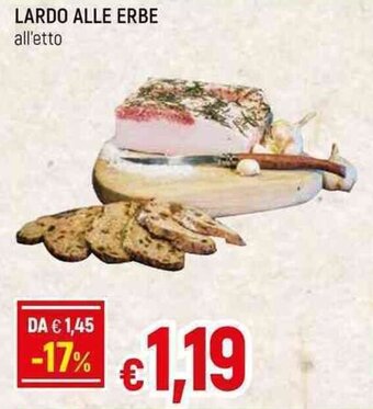Galassia LARDO ALLE ERBE all'etto offerta