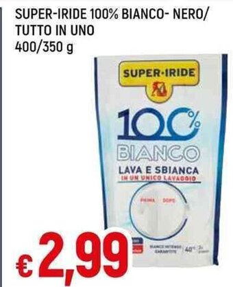 Galassia SUPER-IRIDE 100% BIANCO- NERO/ TUTTO IN UNO 400 / 350 g offerta