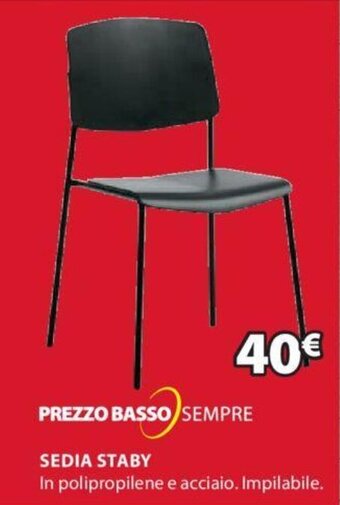 JYSK PREZZO BASSO SEMPRE SEDIA STABY offerta