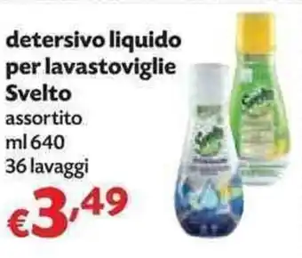 Panorama Svelto Detersivo liquido per lavastoviglie 640ml offerta