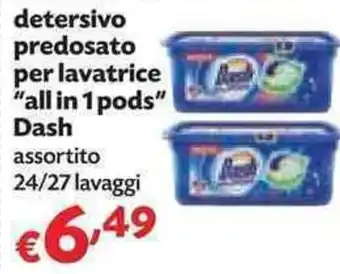 Panorama Dash "All in 1 pods" Detersivo predosato per lavatrice 24/27 lavaggi offerta
