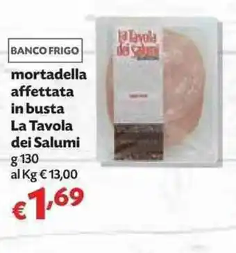 Panorama La Tavola dei Salumi Mortadella affettata in busta 130g offerta