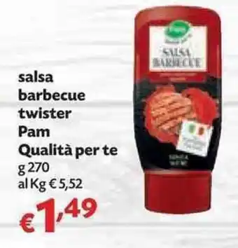 Panorama Pam Qualità per te Salsa barbecue twister 270g offerta