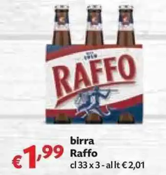 Panorama Raffo birra 33cl x 3 offerta