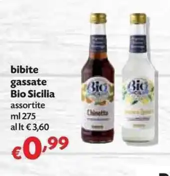 Panorama Bio Sicilia bibite gassate 275ml offerta
