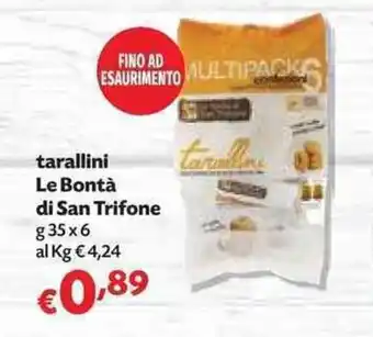 Panorama Le Bontà di San Trifone tarallini 35g x 6 offerta
