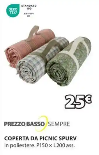 OEKO TEX COPERTA DA PICNIC SPURV