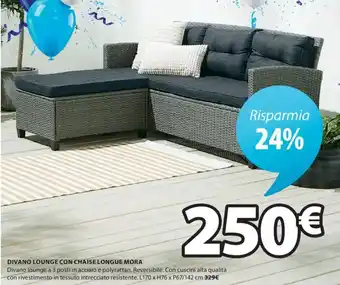 JYSK DIVANO LOUNGE CON CHAISE LONGUE MORA offerta